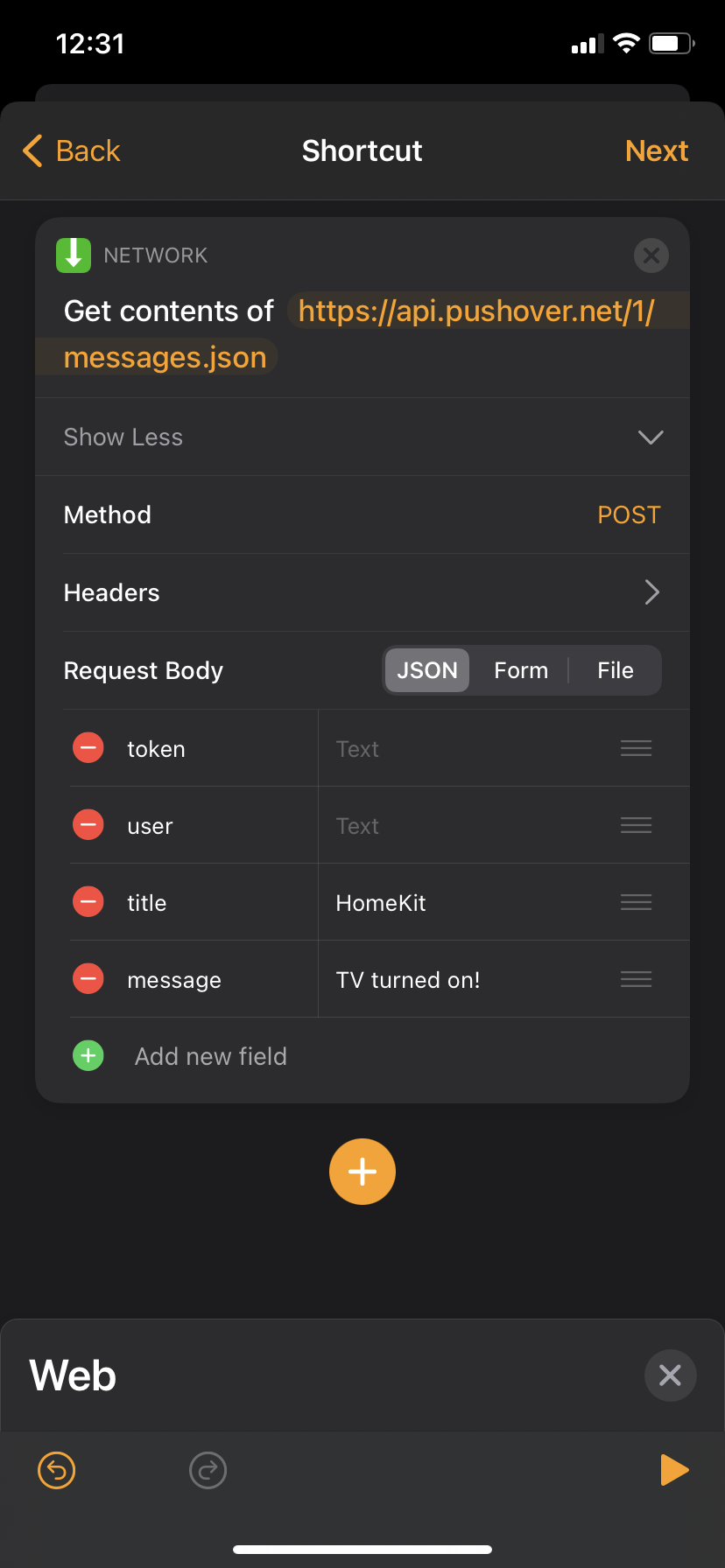 Apple Shortcuts screenshot
