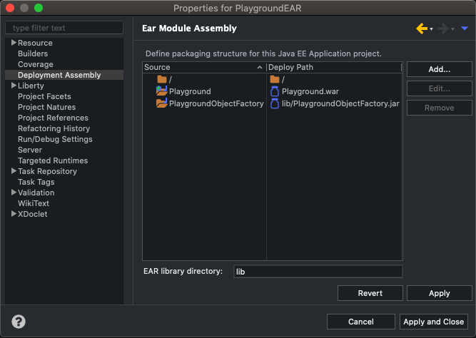 Eclipse project settings