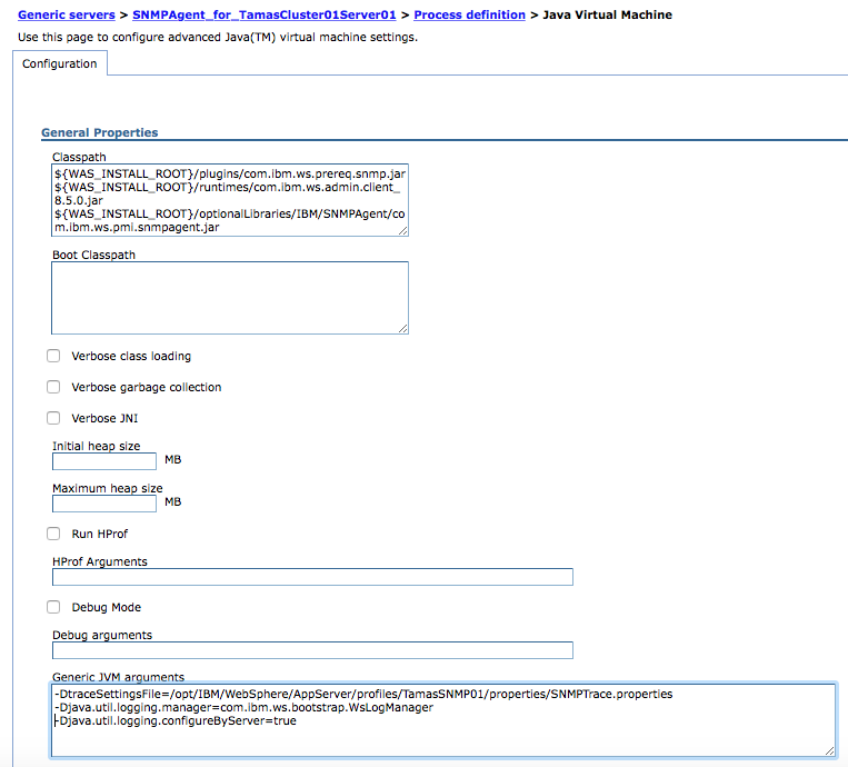 JVM settings